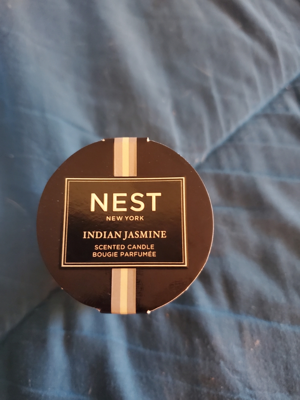 NEST Fragrances Indian Jasmine Candle - Black and Gold Accents